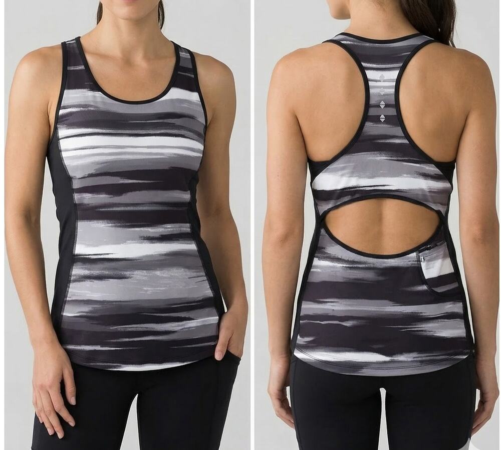 Merrell Select Wick Large Black Gray Ombre Racerback Tank Top